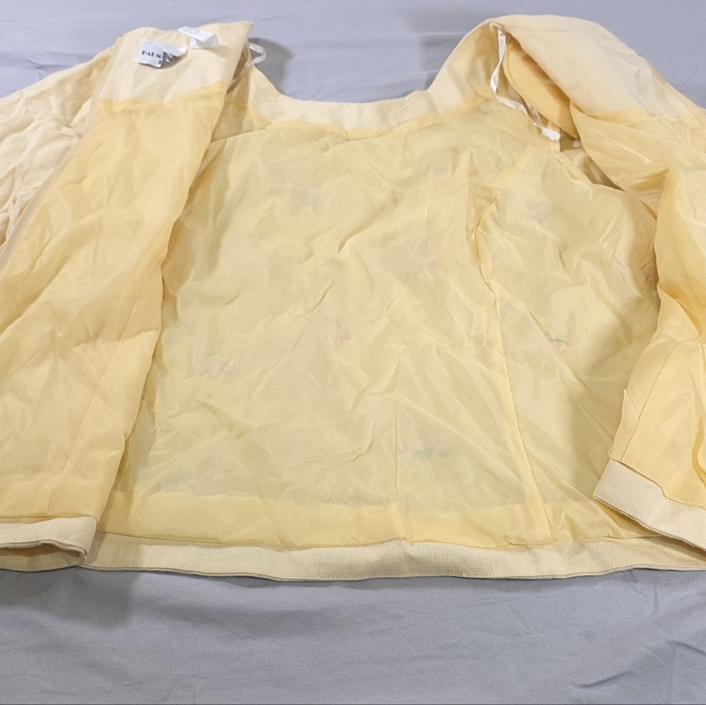 Halmode Plus Butter Yellow Floral Embroidered Blouse - Picture 6 of 7